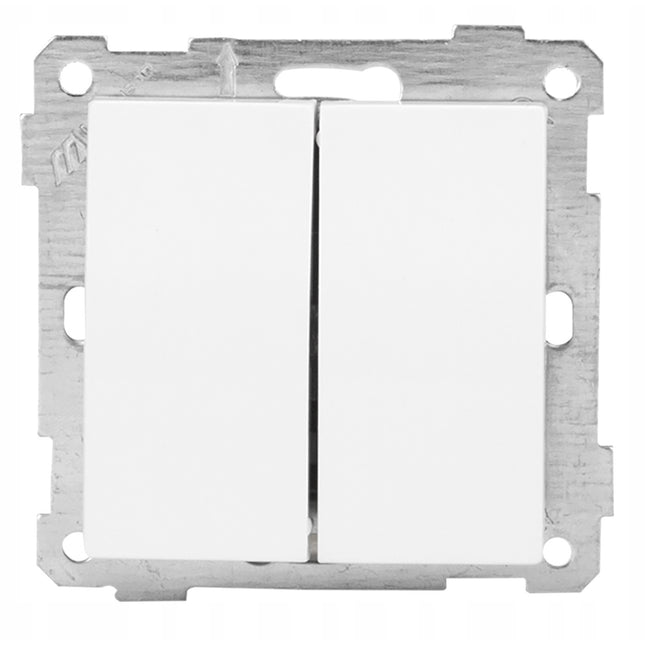 Wyłącznik podwójny świecznikowy bez ramki CANDELA